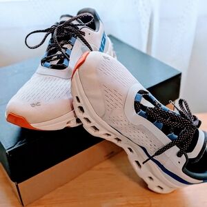On Running Athletic Shoes - White and Blue
